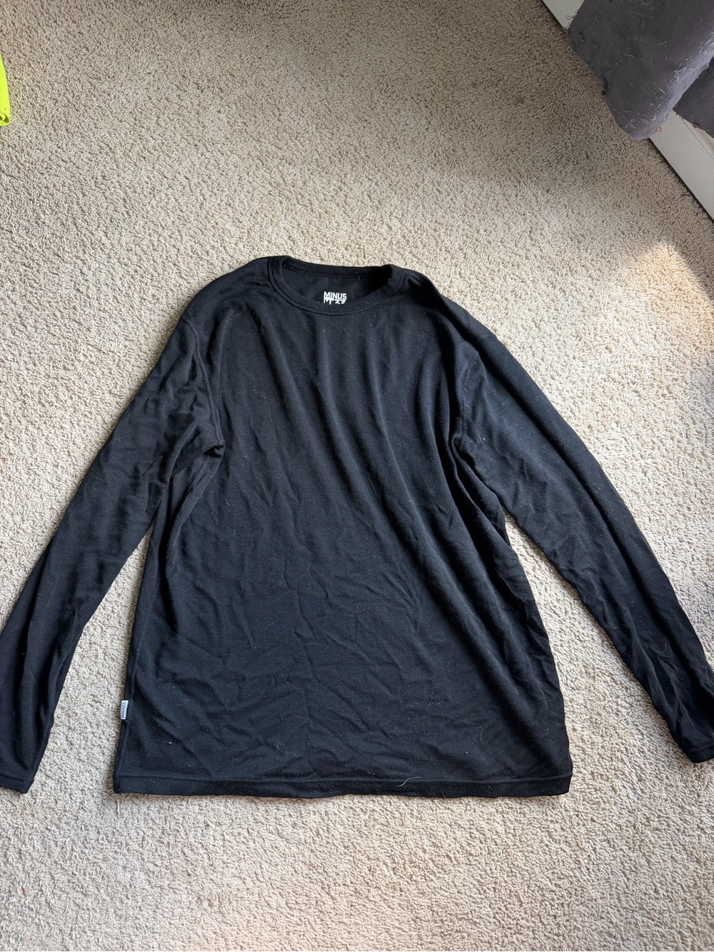 Black Long-Sleeve Crewneck Shirt